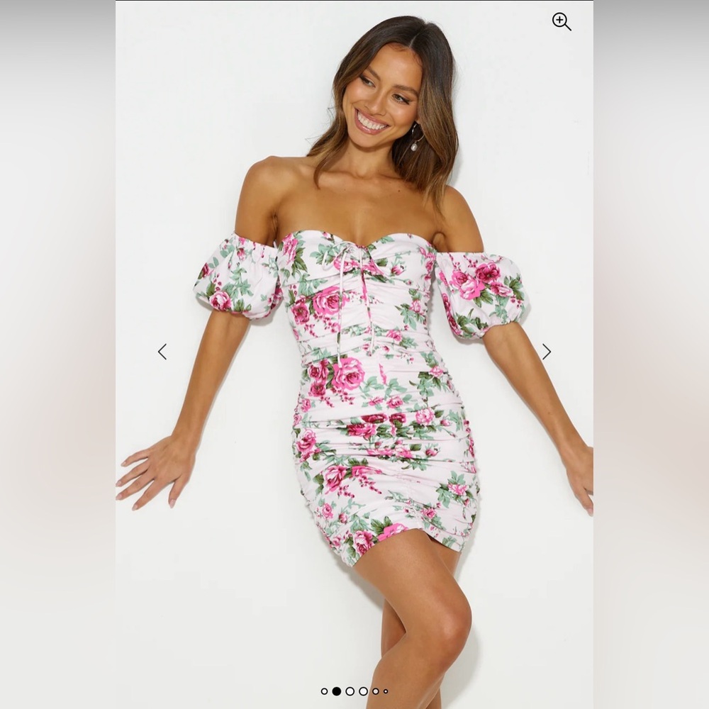 Hello Molly Pink Floral Mini Dress
